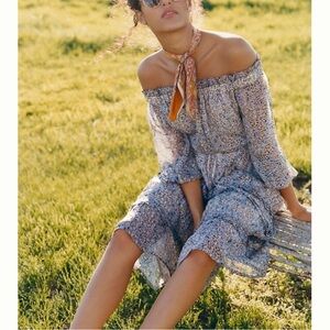 Anthropologie Kira  Off-The-Shoulder Peasant Dress 0P